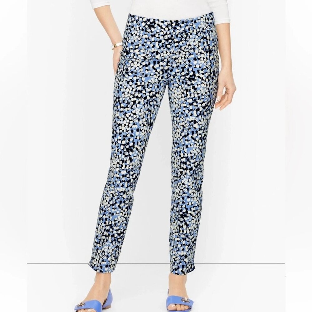 TALBOTS chatham ankle pants in blue dot (sz6)